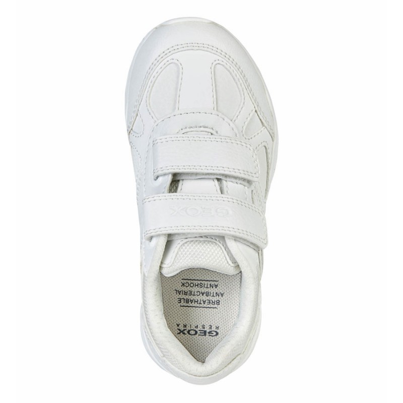 Geox white outlet trainers